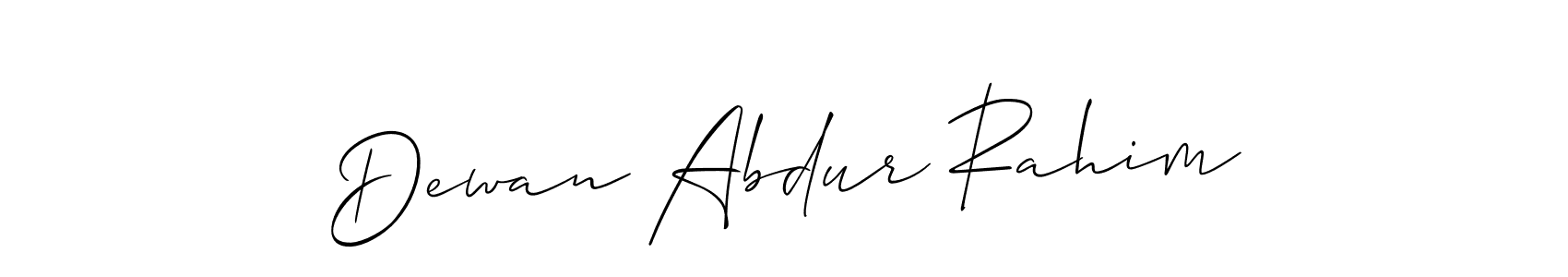 Make a beautiful signature design for name Dewan Abdur Rahim. With this signature (Allison_Script) style, you can create a handwritten signature for free. Dewan Abdur Rahim signature style 2 images and pictures png