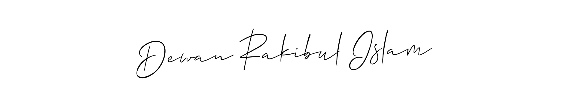 Also You can easily find your signature by using the search form. We will create Dewan Rakibul Islam name handwritten signature images for you free of cost using Allison_Script sign style. Dewan Rakibul Islam signature style 2 images and pictures png