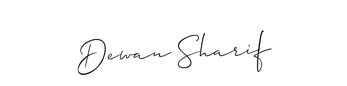 You should practise on your own different ways (Allison_Script) to write your name (Dewan Sharif) in signature. don't let someone else do it for you. Dewan Sharif signature style 2 images and pictures png