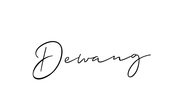 You should practise on your own different ways (Allison_Script) to write your name (Dewang) in signature. don't let someone else do it for you. Dewang signature style 2 images and pictures png
