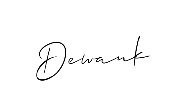 Make a beautiful signature design for name Dewank. Use this online signature maker to create a handwritten signature for free. Dewank signature style 2 images and pictures png