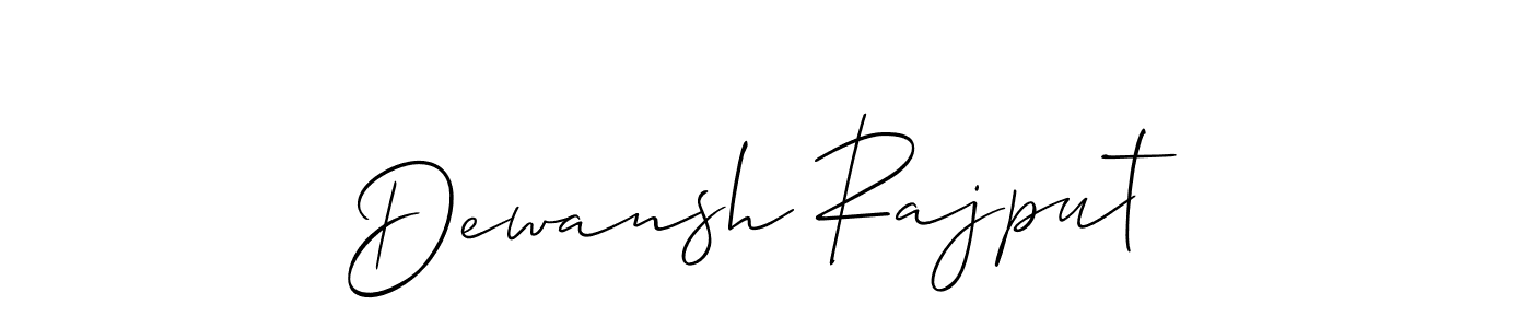 How to Draw Dewansh Rajput signature style? Allison_Script is a latest design signature styles for name Dewansh Rajput. Dewansh Rajput signature style 2 images and pictures png