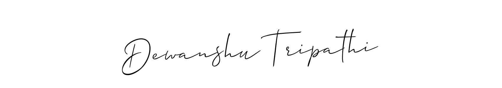 You should practise on your own different ways (Allison_Script) to write your name (Dewanshu Tripathi) in signature. don't let someone else do it for you. Dewanshu Tripathi signature style 2 images and pictures png