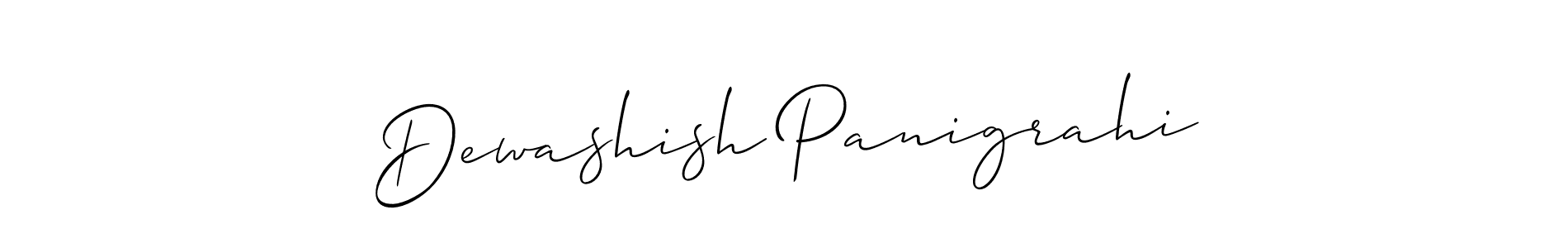 Create a beautiful signature design for name Dewashish Panigrahi. With this signature (Allison_Script) fonts, you can make a handwritten signature for free. Dewashish Panigrahi signature style 2 images and pictures png