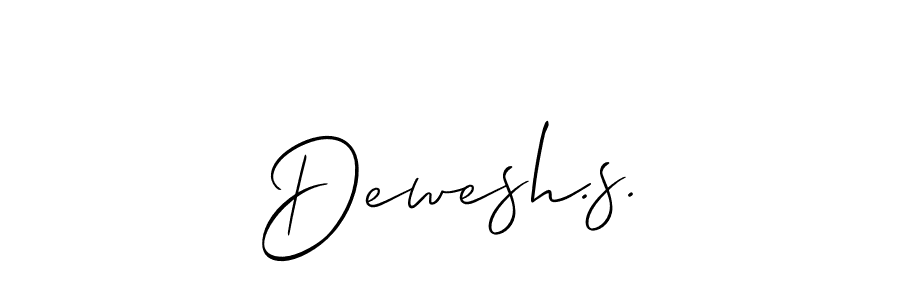 Once you've used our free online signature maker to create your best signature Allison_Script style, it's time to enjoy all of the benefits that Dewesh.s. name signing documents. Dewesh.s. signature style 2 images and pictures png