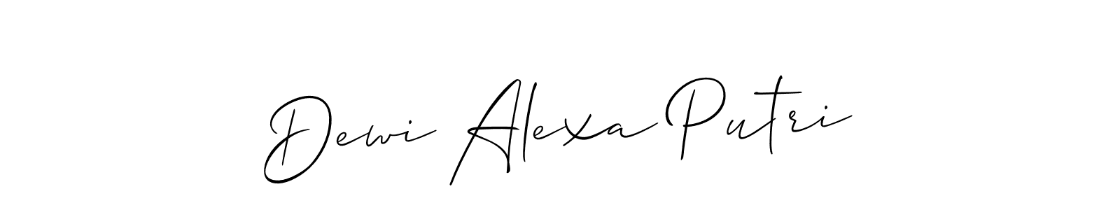 Also we have Dewi Alexa Putri name is the best signature style. Create professional handwritten signature collection using Allison_Script autograph style. Dewi Alexa Putri signature style 2 images and pictures png