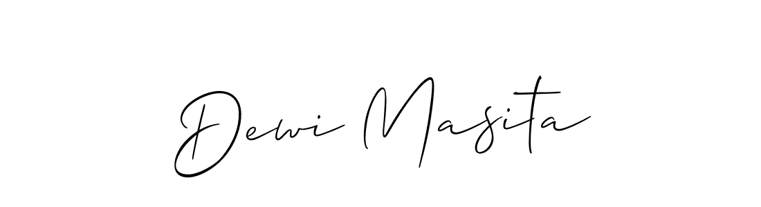 Allison_Script is a professional signature style that is perfect for those who want to add a touch of class to their signature. It is also a great choice for those who want to make their signature more unique. Get Dewi Masita name to fancy signature for free. Dewi Masita signature style 2 images and pictures png