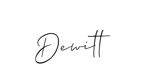 How to Draw Dewitt signature style? Allison_Script is a latest design signature styles for name Dewitt. Dewitt signature style 2 images and pictures png