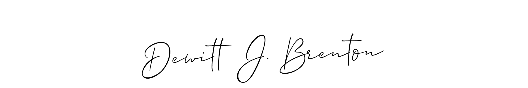 Similarly Allison_Script is the best handwritten signature design. Signature creator online .You can use it as an online autograph creator for name Dewitt  J. Brenton. Dewitt  J. Brenton signature style 2 images and pictures png