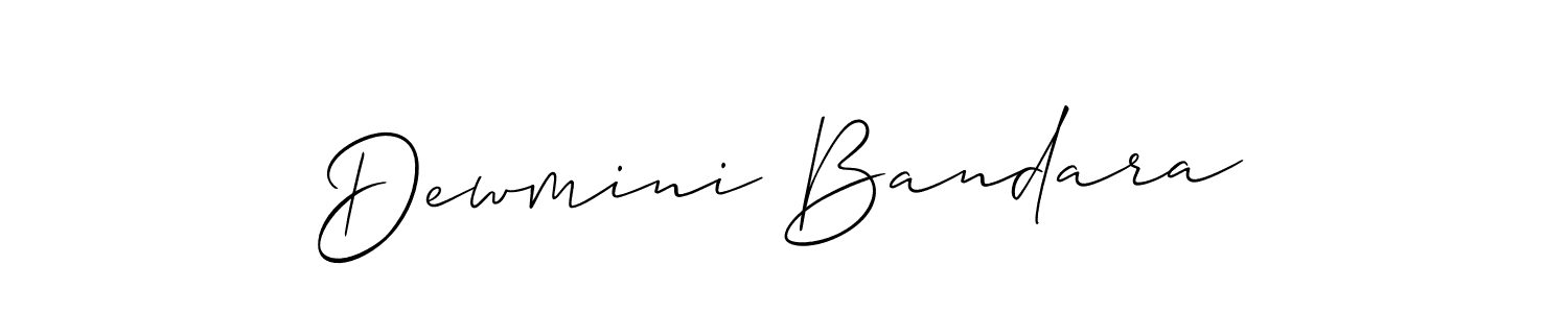 Also we have Dewmini Bandara name is the best signature style. Create professional handwritten signature collection using Allison_Script autograph style. Dewmini Bandara signature style 2 images and pictures png