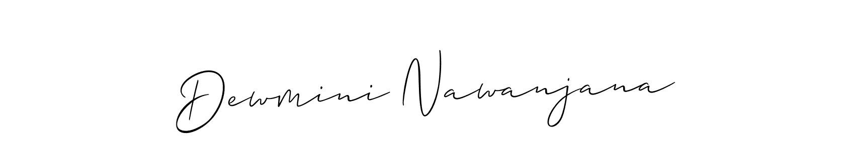 Use a signature maker to create a handwritten signature online. With this signature software, you can design (Allison_Script) your own signature for name Dewmini Nawanjana. Dewmini Nawanjana signature style 2 images and pictures png