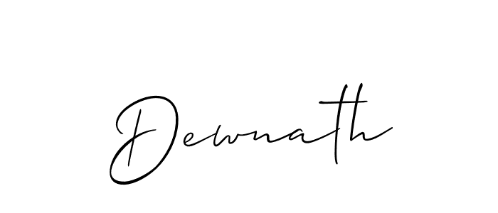 Create a beautiful signature design for name Dewnath. With this signature (Allison_Script) fonts, you can make a handwritten signature for free. Dewnath signature style 2 images and pictures png