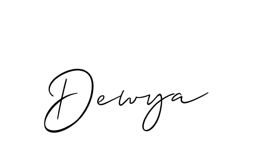 How to make Dewya signature? Allison_Script is a professional autograph style. Create handwritten signature for Dewya name. Dewya signature style 2 images and pictures png