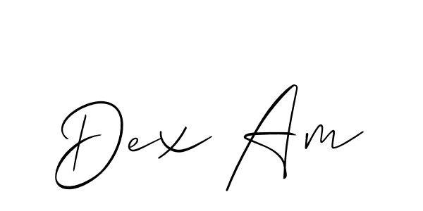 How to Draw Dex Am signature style? Allison_Script is a latest design signature styles for name Dex Am. Dex Am signature style 2 images and pictures png