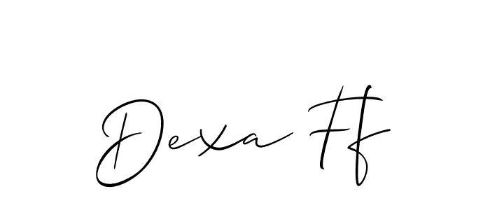 Check out images of Autograph of Dexa Ff name. Actor Dexa Ff Signature Style. Allison_Script is a professional sign style online. Dexa Ff signature style 2 images and pictures png