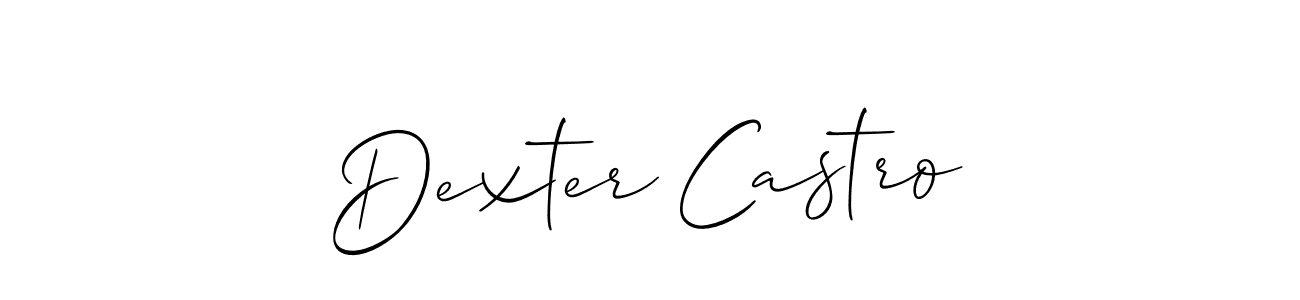 Make a beautiful signature design for name Dexter Castro. With this signature (Allison_Script) style, you can create a handwritten signature for free. Dexter Castro signature style 2 images and pictures png