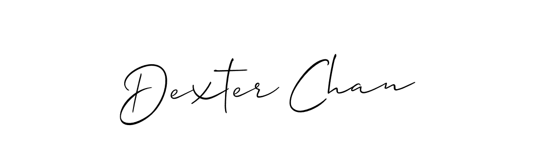 Allison_Script is a professional signature style that is perfect for those who want to add a touch of class to their signature. It is also a great choice for those who want to make their signature more unique. Get Dexter Chan name to fancy signature for free. Dexter Chan signature style 2 images and pictures png