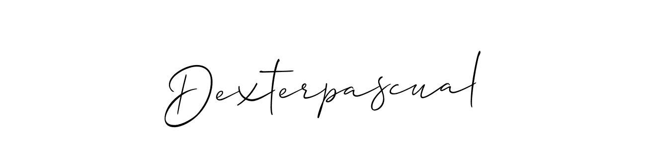 Design your own signature with our free online signature maker. With this signature software, you can create a handwritten (Allison_Script) signature for name Dexterpascual. Dexterpascual signature style 2 images and pictures png