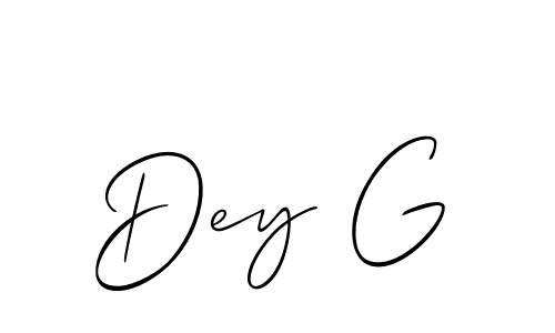 Similarly Allison_Script is the best handwritten signature design. Signature creator online .You can use it as an online autograph creator for name Dey G. Dey G signature style 2 images and pictures png