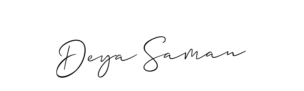 How to Draw Deya Saman signature style? Allison_Script is a latest design signature styles for name Deya Saman. Deya Saman signature style 2 images and pictures png