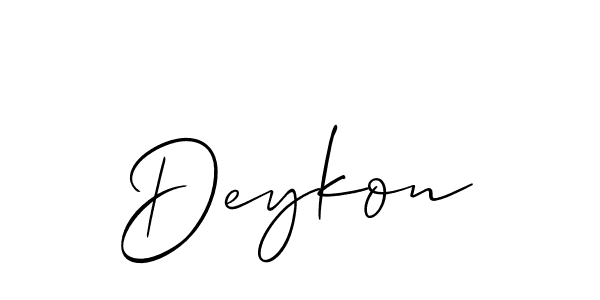 How to Draw Deykon signature style? Allison_Script is a latest design signature styles for name Deykon. Deykon signature style 2 images and pictures png