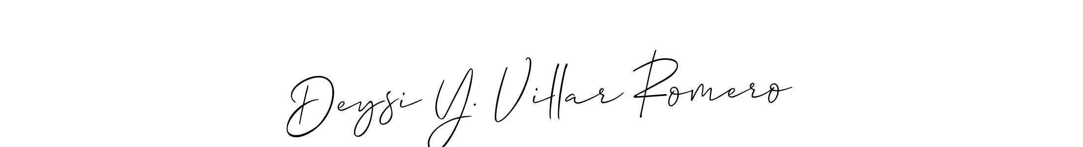 This is the best signature style for the Deysi Y. Villar Romero name. Also you like these signature font (Allison_Script). Mix name signature. Deysi Y. Villar Romero signature style 2 images and pictures png