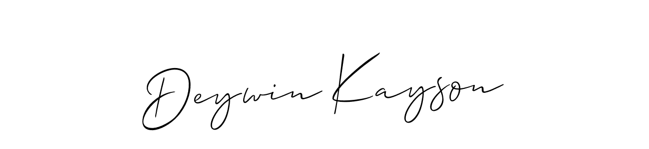 Design your own signature with our free online signature maker. With this signature software, you can create a handwritten (Allison_Script) signature for name Deywin Kayson. Deywin Kayson signature style 2 images and pictures png