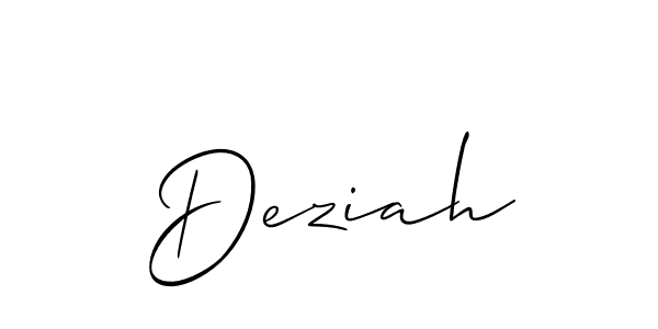 Also we have Deziah name is the best signature style. Create professional handwritten signature collection using Allison_Script autograph style. Deziah signature style 2 images and pictures png