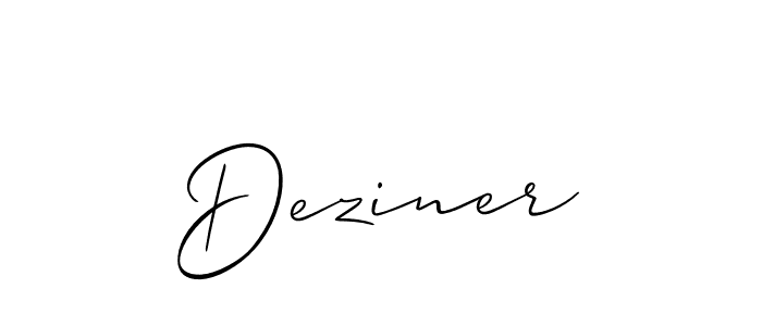 Use a signature maker to create a handwritten signature online. With this signature software, you can design (Allison_Script) your own signature for name Deziner. Deziner signature style 2 images and pictures png