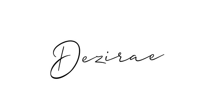 Design your own signature with our free online signature maker. With this signature software, you can create a handwritten (Allison_Script) signature for name Dezirae. Dezirae signature style 2 images and pictures png