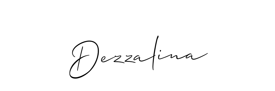 The best way (Allison_Script) to make a short signature is to pick only two or three words in your name. The name Dezzalina include a total of six letters. For converting this name. Dezzalina signature style 2 images and pictures png