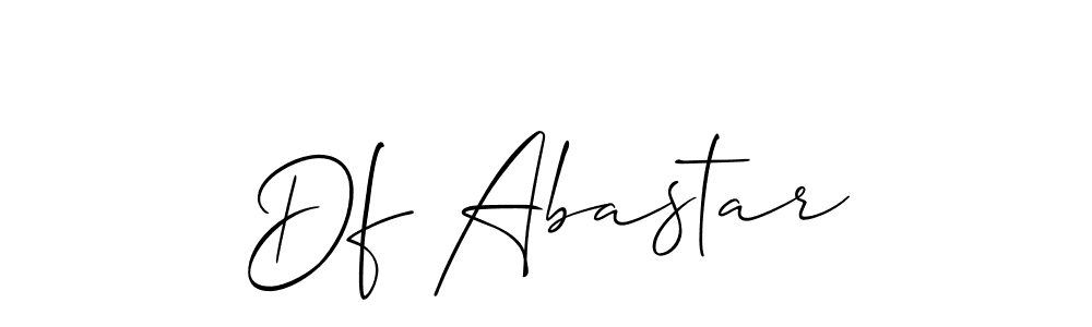 Use a signature maker to create a handwritten signature online. With this signature software, you can design (Allison_Script) your own signature for name Df Abastar. Df Abastar signature style 2 images and pictures png