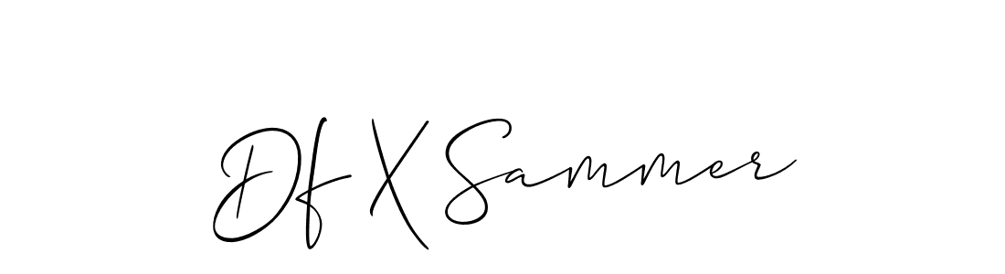 Make a beautiful signature design for name Df X Sammer. With this signature (Allison_Script) style, you can create a handwritten signature for free. Df X Sammer signature style 2 images and pictures png