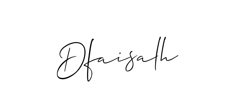 Also we have Dfaisalh name is the best signature style. Create professional handwritten signature collection using Allison_Script autograph style. Dfaisalh signature style 2 images and pictures png