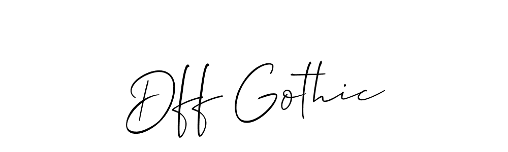 The best way (Allison_Script) to make a short signature is to pick only two or three words in your name. The name Dff Gothic include a total of six letters. For converting this name. Dff Gothic signature style 2 images and pictures png