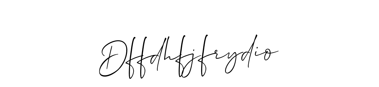 How to make Dffdhfjfrydio name signature. Use Allison_Script style for creating short signs online. This is the latest handwritten sign. Dffdhfjfrydio signature style 2 images and pictures png
