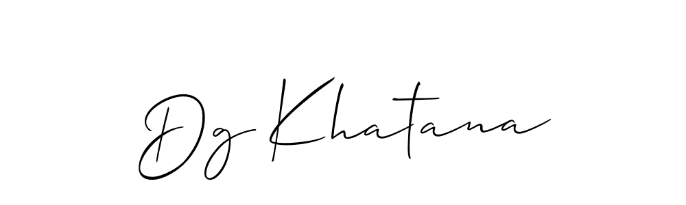 Design your own signature with our free online signature maker. With this signature software, you can create a handwritten (Allison_Script) signature for name Dg Khatana. Dg Khatana signature style 2 images and pictures png
