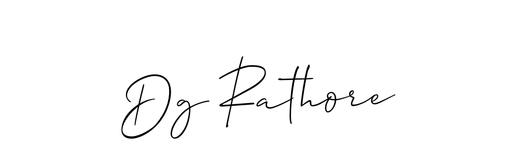 The best way (Allison_Script) to make a short signature is to pick only two or three words in your name. The name Dg Rathore include a total of six letters. For converting this name. Dg Rathore signature style 2 images and pictures png