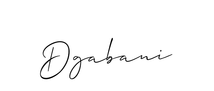 Create a beautiful signature design for name Dgabani. With this signature (Allison_Script) fonts, you can make a handwritten signature for free. Dgabani signature style 2 images and pictures png