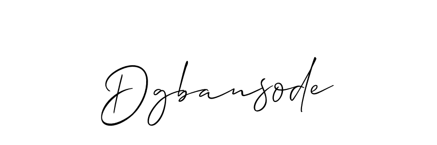 Use a signature maker to create a handwritten signature online. With this signature software, you can design (Allison_Script) your own signature for name Dgbansode. Dgbansode signature style 2 images and pictures png