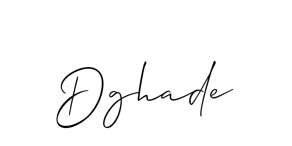 Use a signature maker to create a handwritten signature online. With this signature software, you can design (Allison_Script) your own signature for name Dghade. Dghade signature style 2 images and pictures png