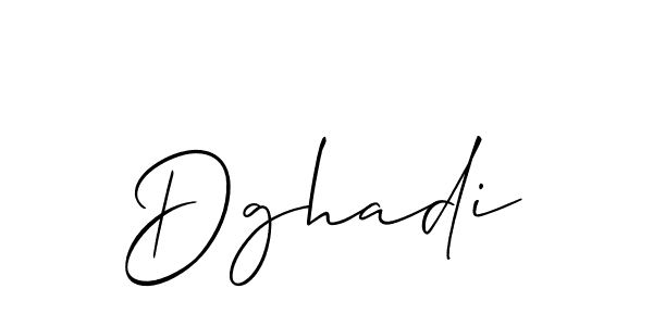 Make a beautiful signature design for name Dghadi. With this signature (Allison_Script) style, you can create a handwritten signature for free. Dghadi signature style 2 images and pictures png