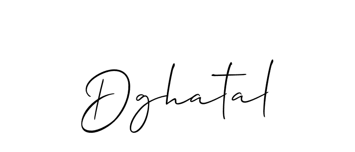 Make a beautiful signature design for name Dghatal. With this signature (Allison_Script) style, you can create a handwritten signature for free. Dghatal signature style 2 images and pictures png