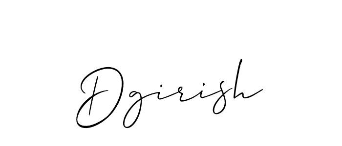 Use a signature maker to create a handwritten signature online. With this signature software, you can design (Allison_Script) your own signature for name Dgirish. Dgirish signature style 2 images and pictures png