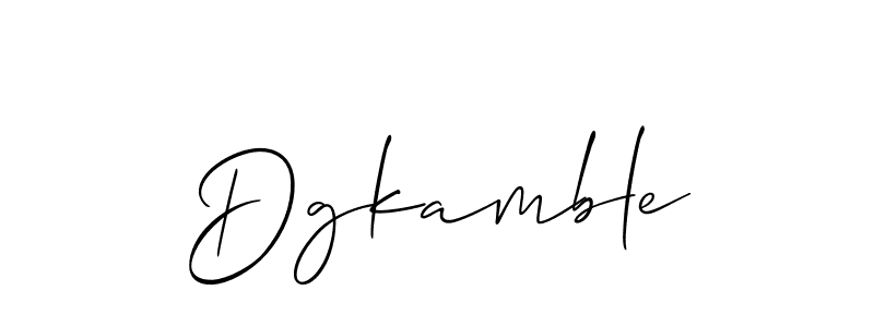 Use a signature maker to create a handwritten signature online. With this signature software, you can design (Allison_Script) your own signature for name Dgkamble. Dgkamble signature style 2 images and pictures png