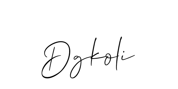 Create a beautiful signature design for name Dgkoli. With this signature (Allison_Script) fonts, you can make a handwritten signature for free. Dgkoli signature style 2 images and pictures png