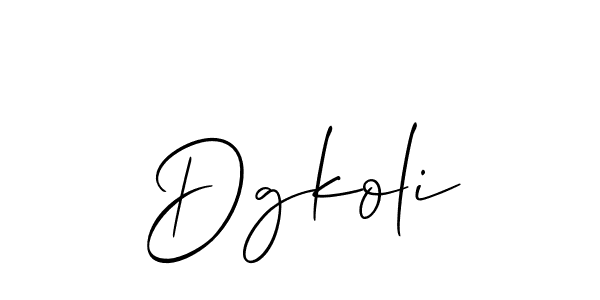 Create a beautiful signature design for name Dgkoli. With this signature (Allison_Script) fonts, you can make a handwritten signature for free. Dgkoli signature style 2 images and pictures png