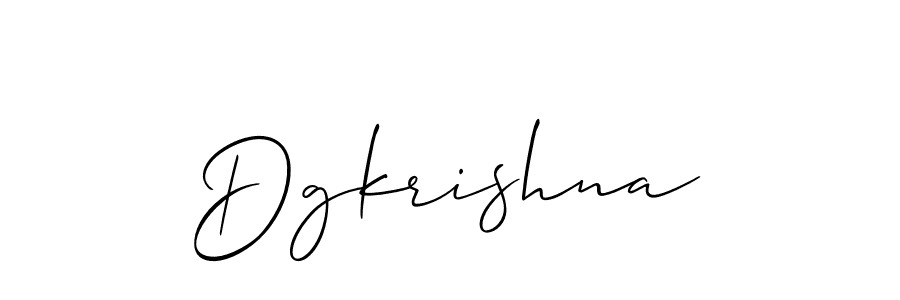 It looks lik you need a new signature style for name Dgkrishna. Design unique handwritten (Allison_Script) signature with our free signature maker in just a few clicks. Dgkrishna signature style 2 images and pictures png