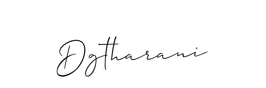 Create a beautiful signature design for name Dgtharani. With this signature (Allison_Script) fonts, you can make a handwritten signature for free. Dgtharani signature style 2 images and pictures png