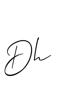 if you are searching for the best signature style for your name Dh. so please give up your signature search. here we have designed multiple signature styles  using Allison_Script. Dh signature style 2 images and pictures png